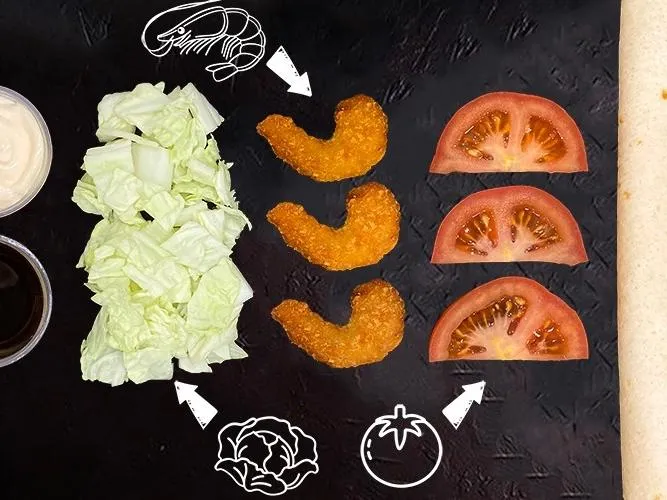 Шаурма с креветками