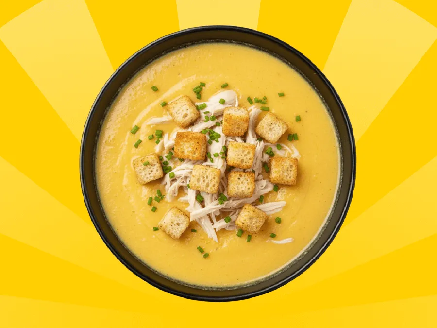 Суп сырный с курицей